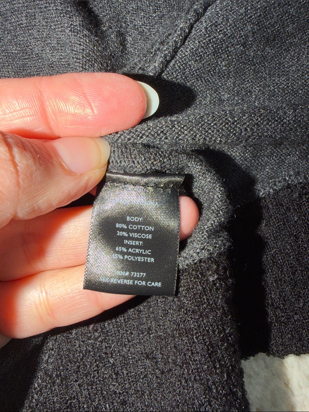 Simply Vera Vera Wang Charcoal Knit Batwing Sweater Top - Picture 6 of 7